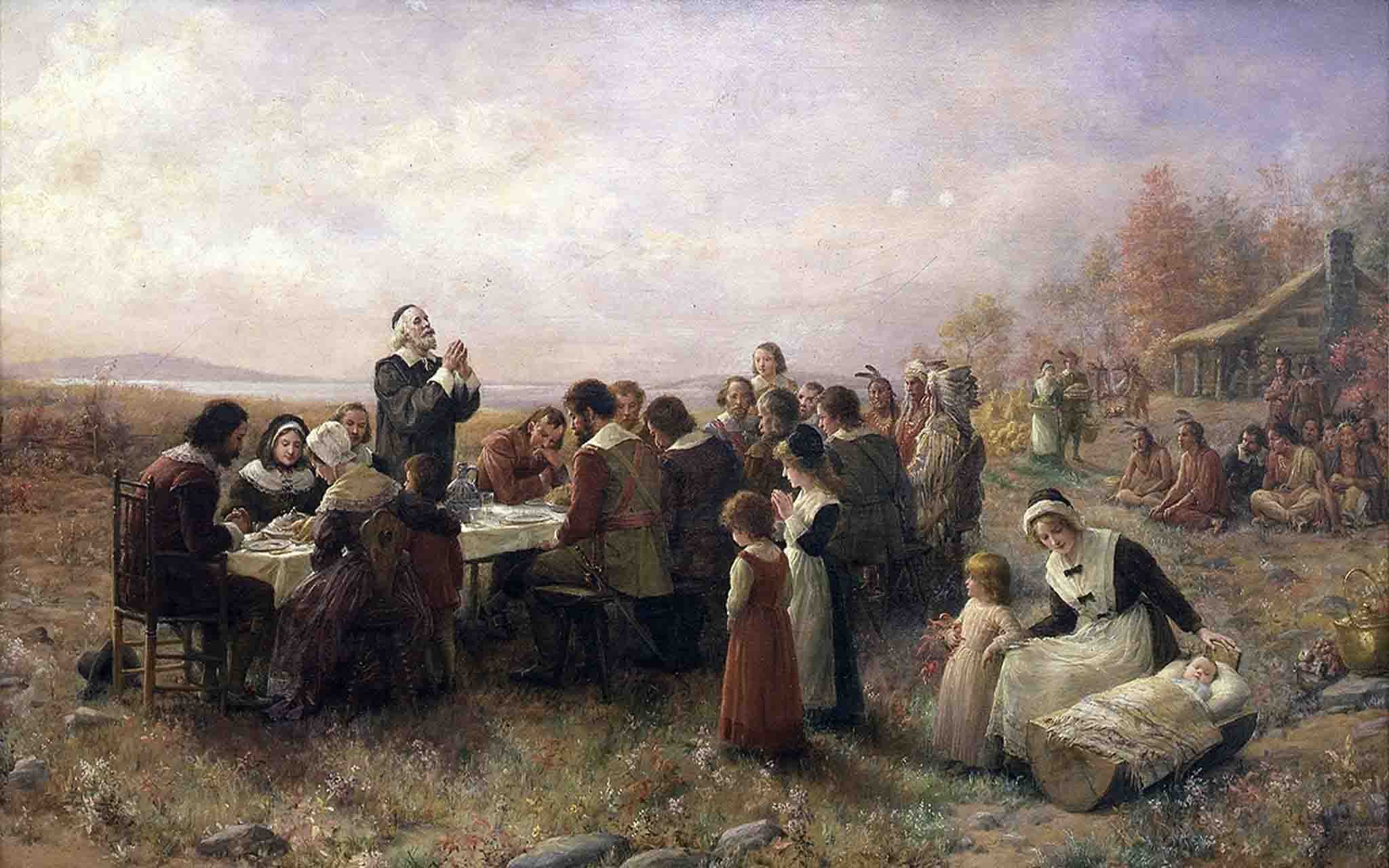 First Thanksgiving at Plymoth